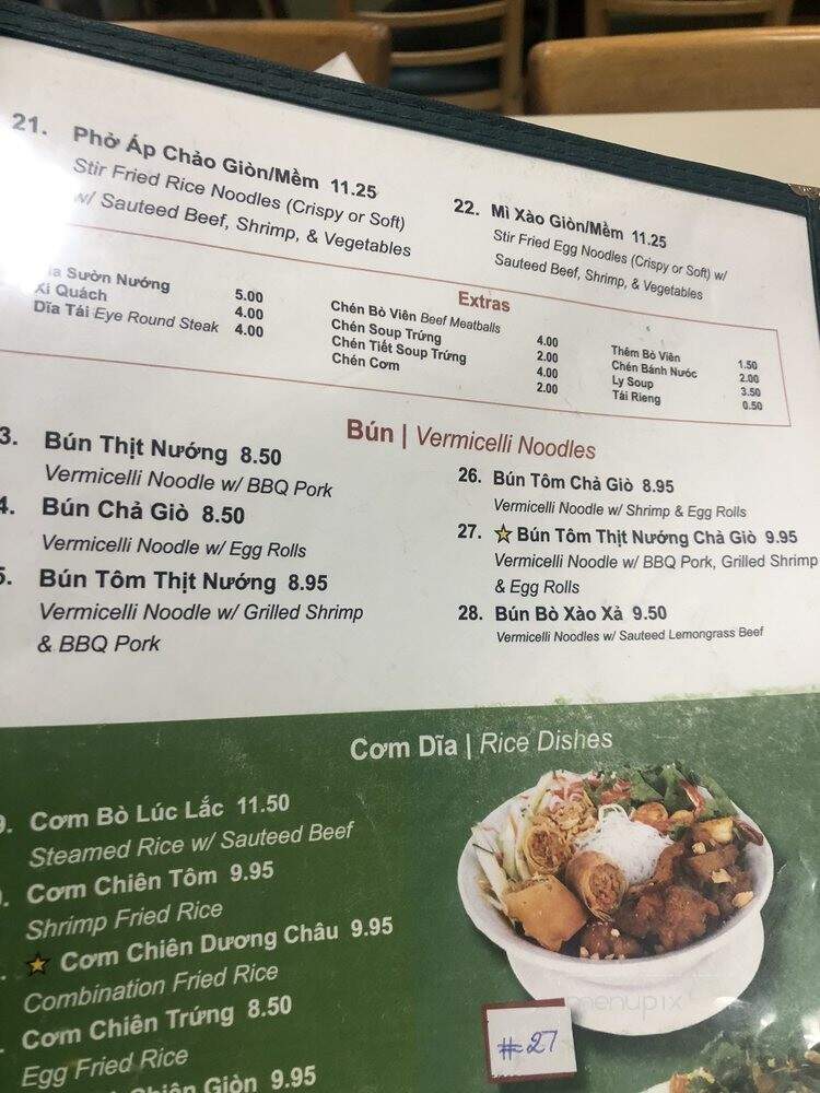 Pho Thanh - Garden Grove, CA menu_pic