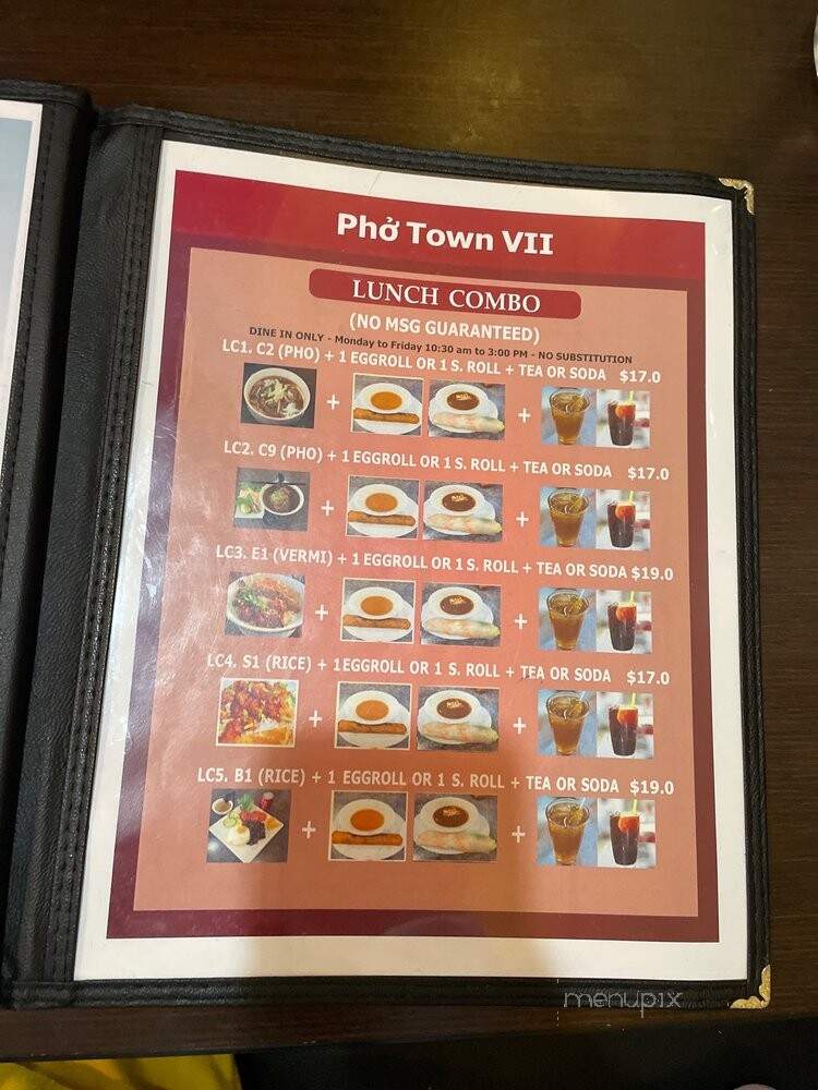 Pho Town 7 - Medford, MA menu_pic