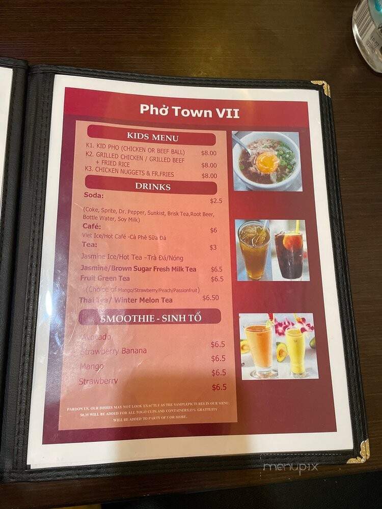Pho Town 7 - Medford, MA menu_pic