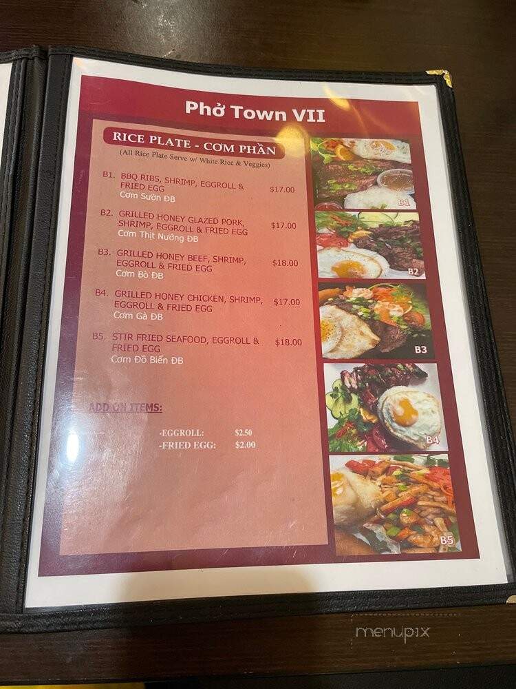 Pho Town 7 - Medford, MA menu_pic