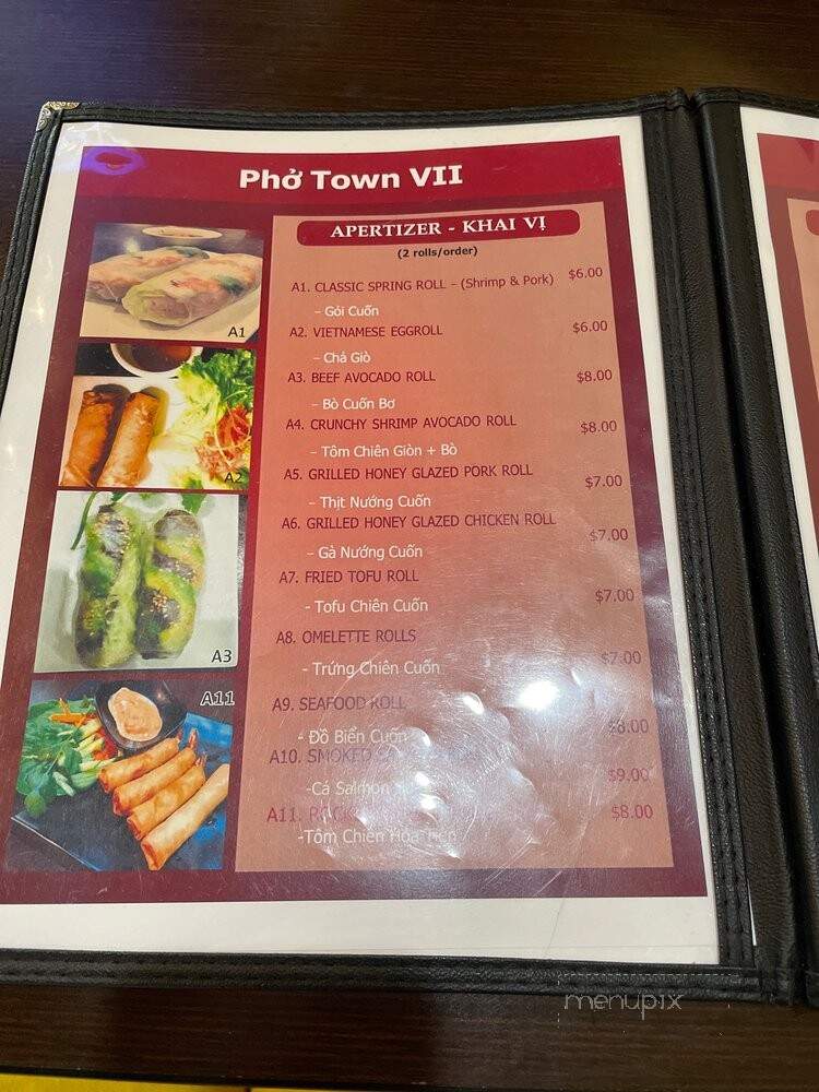 Pho Town 7 - Medford, MA menu_pic
