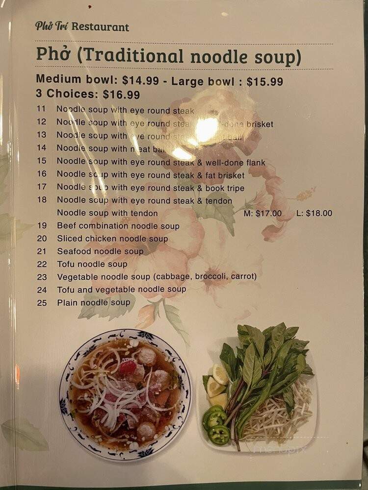 Pho Tri - Honolulu, HI menu_pic