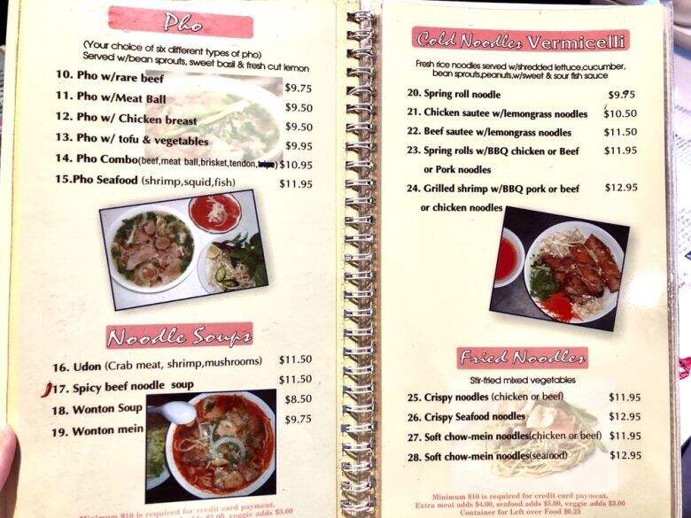 Pho Viet Thai - Kaneohe, HI menu_pic