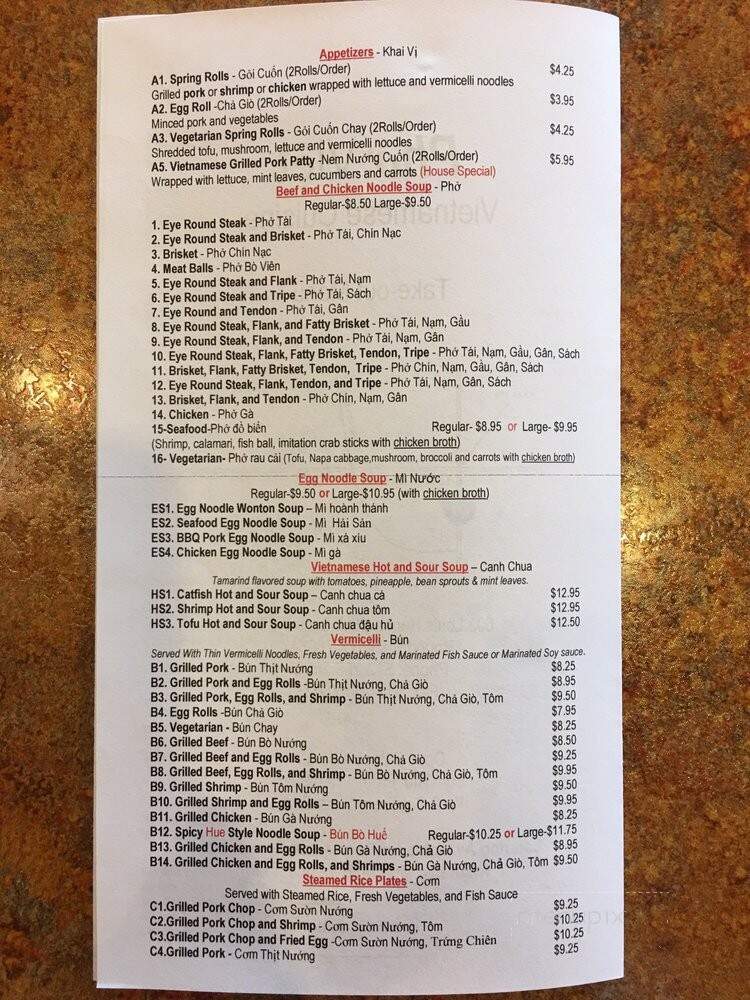 Pho Viet Vietnanese Cuisine - Round Rock, TX menu_pic