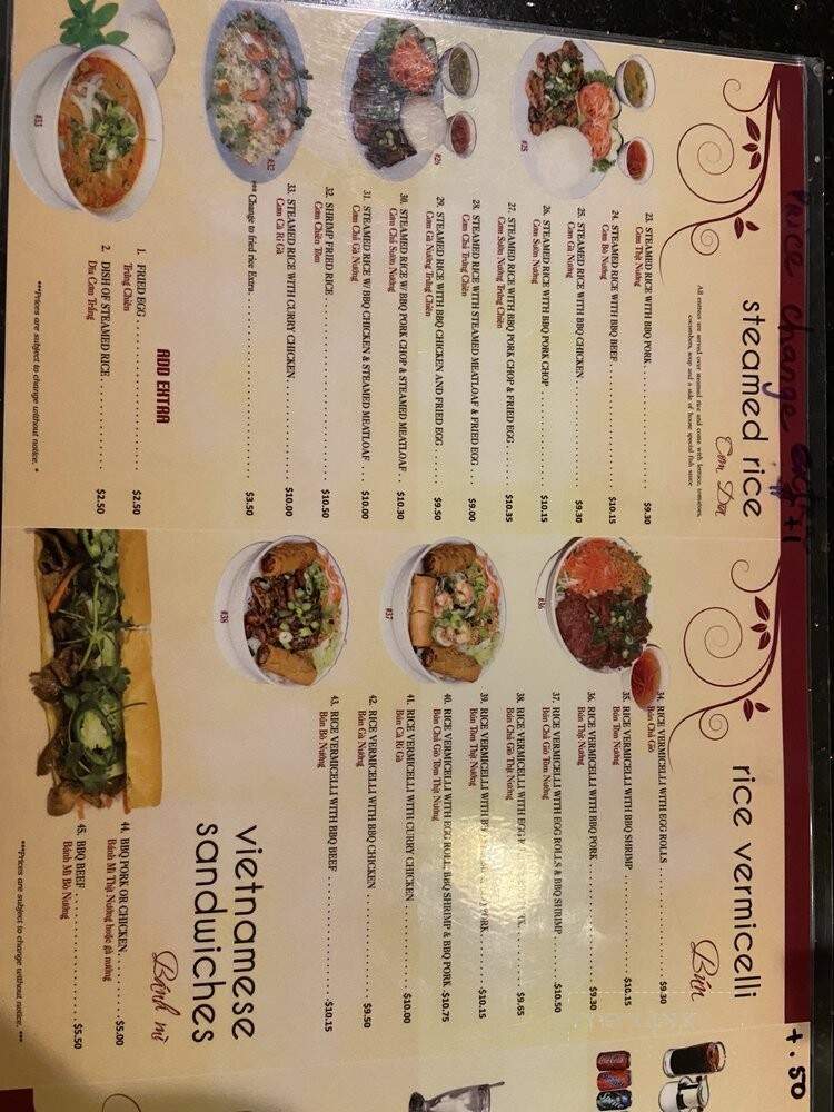 Pho Vinh Vietnamese Noodle Hse - Chula Vista, CA menu_pic