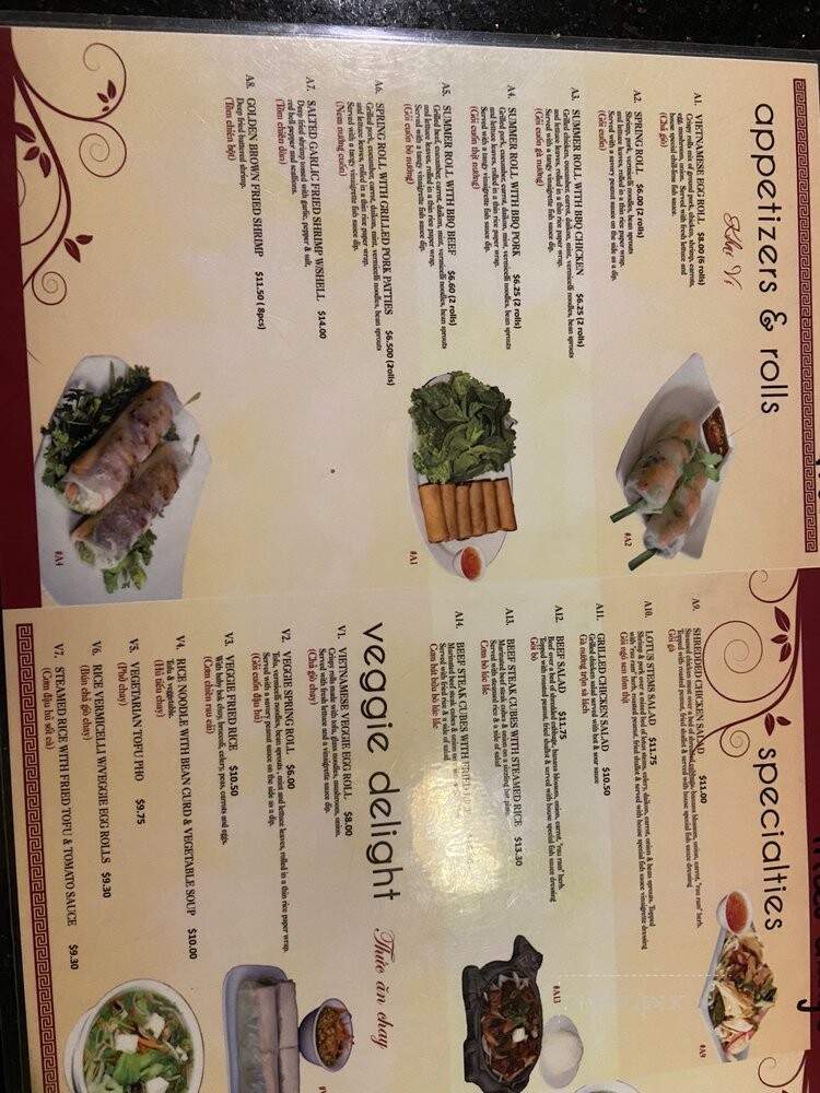 Pho Vinh Vietnamese Noodle Hse - Chula Vista, CA menu_pic