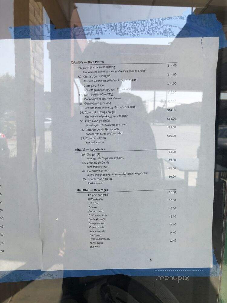 Pho Vy Vietnamese Restaurant - Sunnyvale, CA menu_pic