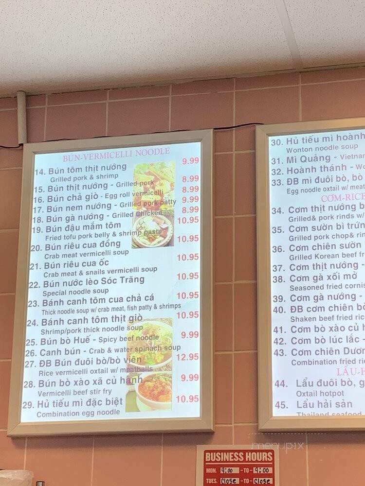 Phuong & Food - Arlington, TX menu_pic