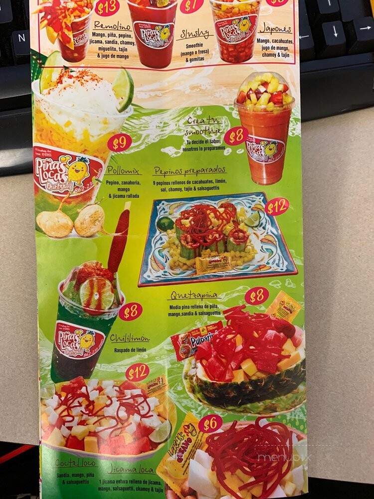 Pinas Locas Quetzally - Paterson, NJ menu_pic