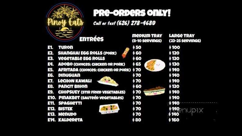 Pinoy Eats Catering - San Gabriel, CA menu_pic