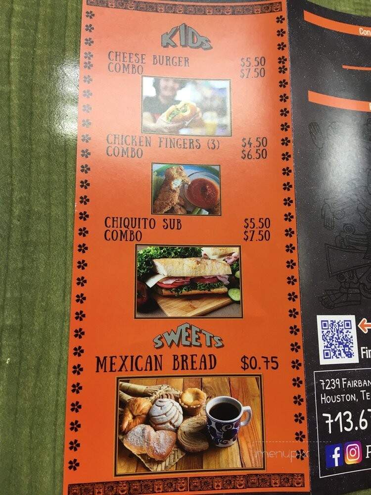 Piquin - Houston, TX menu_pic