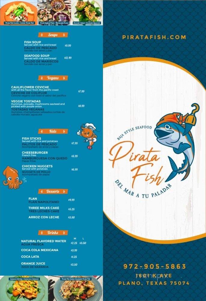 Pirata Fish - Plano, TX menu_pic