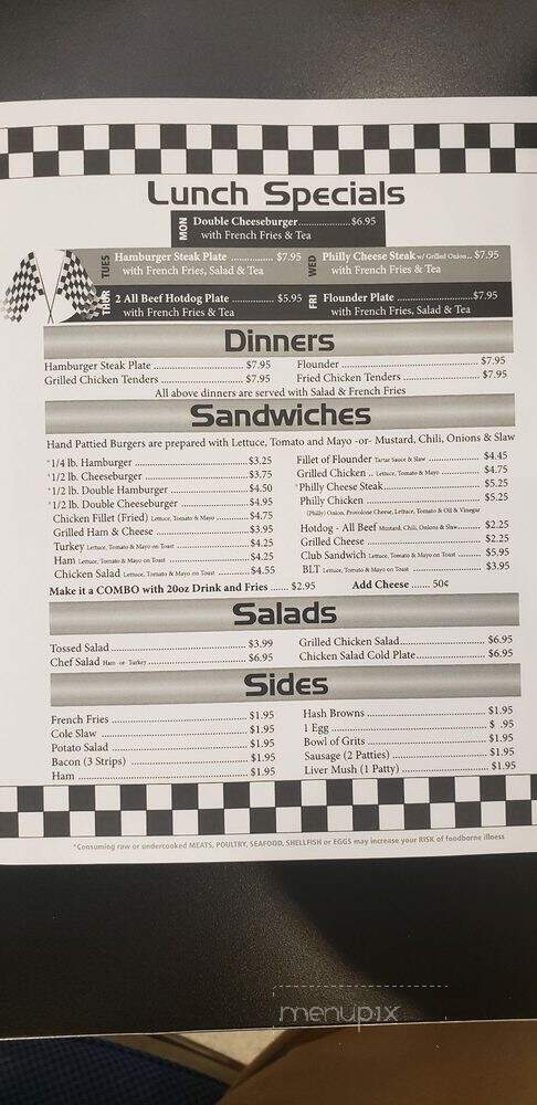 Pit Stop - Fort Mill, SC menu_pic