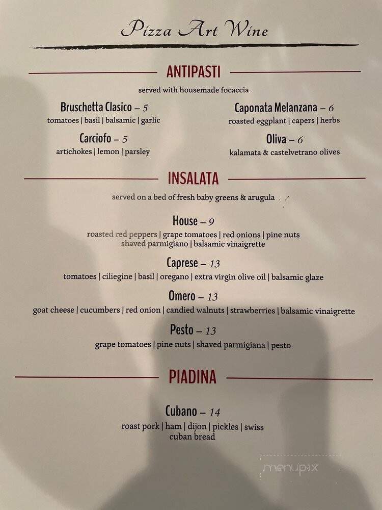 Pizza Art Wine - Baton Rouge, LA menu_pic