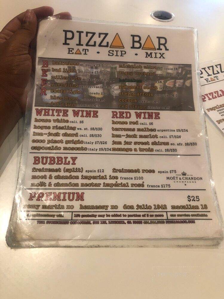 Pizza Bar - Lithonia, GA menu_pic