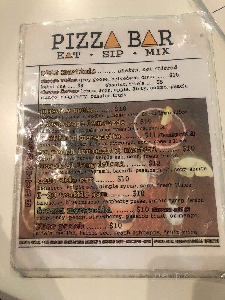 Pizza Bar - Lithonia, GA menu_pic