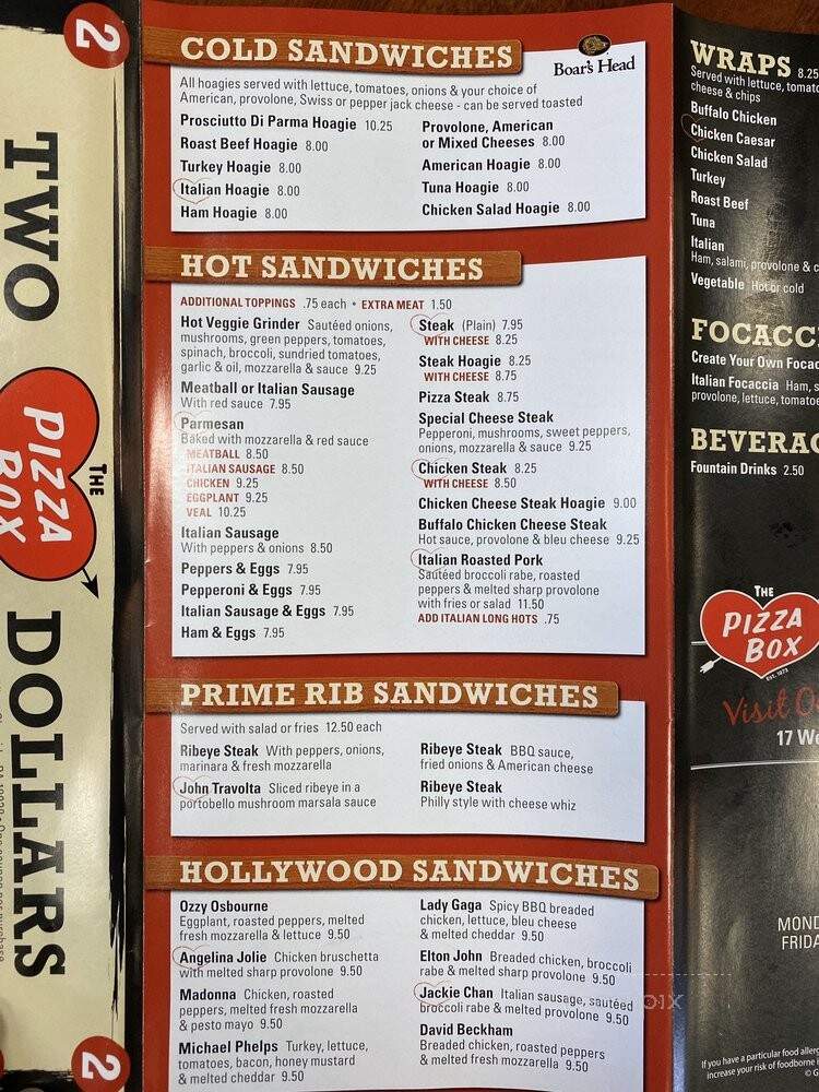 Pizza Box - Glenside, PA menu_pic