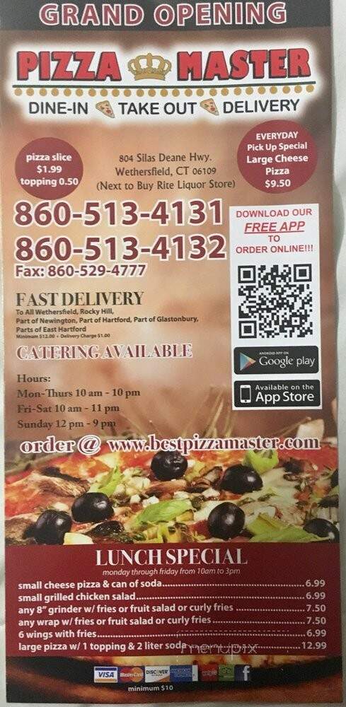 Pizza Master - Wethersfield, CT