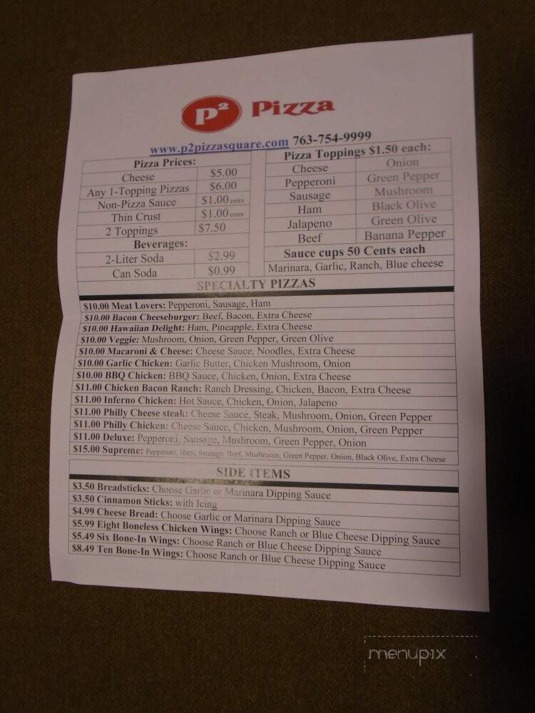 Pizza Square - Andover, MN menu_pic