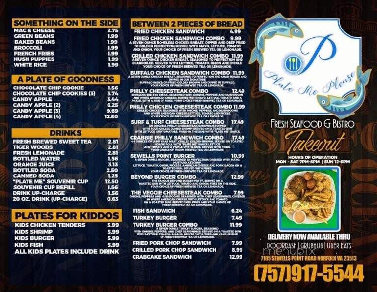 Plate Me Please - Norfolk, VA menu_pic