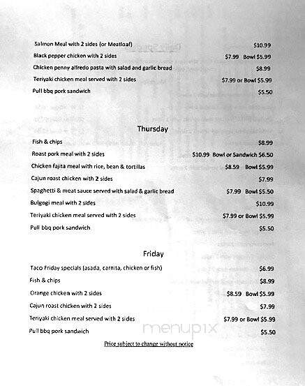 Plaza Cafe - Los Angeles, CA menu_pic