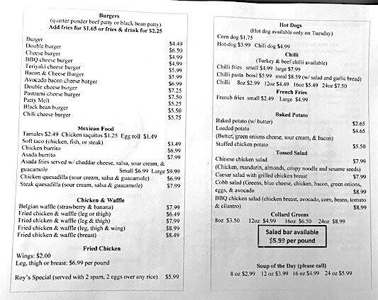 Plaza Cafe - Los Angeles, CA menu_pic