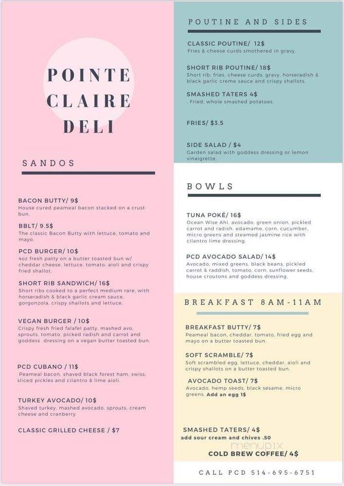 Pointe-Claire Deli - Pointe-Claire, QC menu_pic