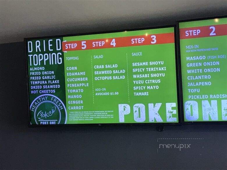 Poke One - Lone Tree, CO menu_pic