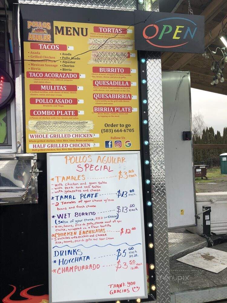 Pollos Aguiler - Cornelius, OR menu_pic