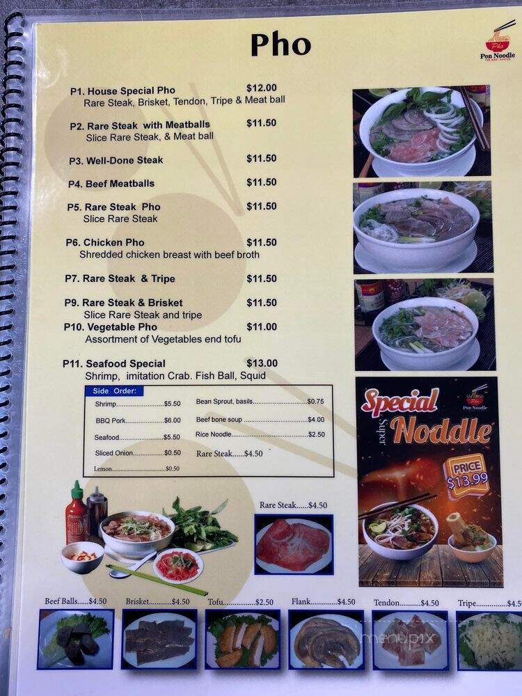 Pon Noodle - Hemet, CA menu_pic