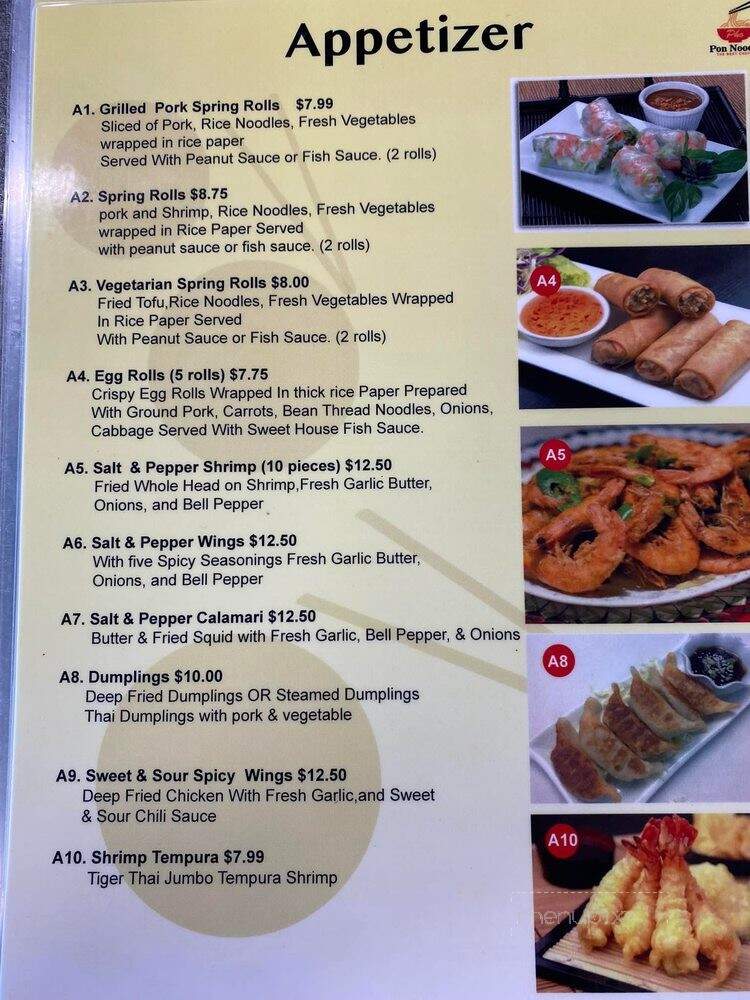 Pon Noodle - Hemet, CA menu_pic