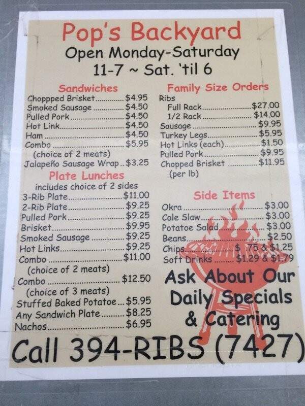 Danny Boys BBQ - Hereford, TX menu_pic