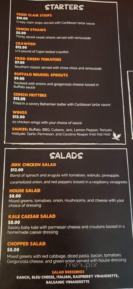 Port City Burgers and Brews - Wilmington, NC menu_pic