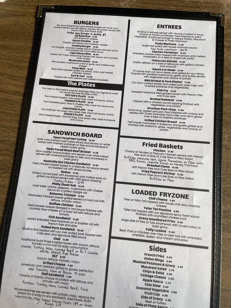Potters Farm to Fork - Port Byron, NY menu_pic