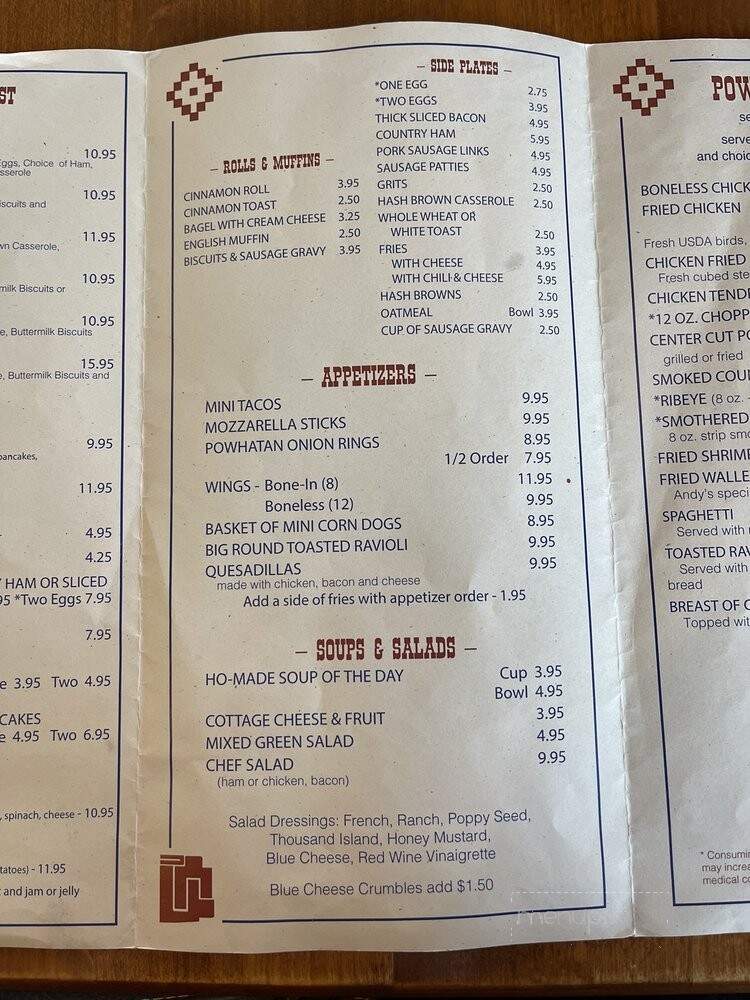 Powhaten Restaurant - Pocahontas, IL menu_pic