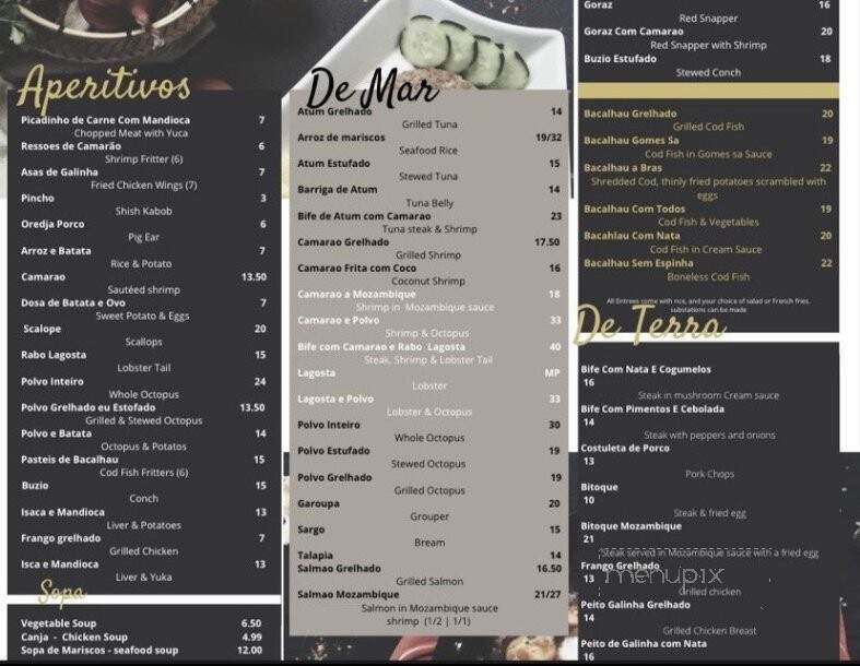 Preto's Island Cuisine Restaurant - Brockton, MA menu_pic