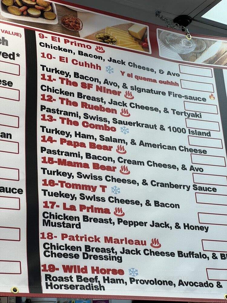 Primo's Deli - San Jose, CA menu_pic