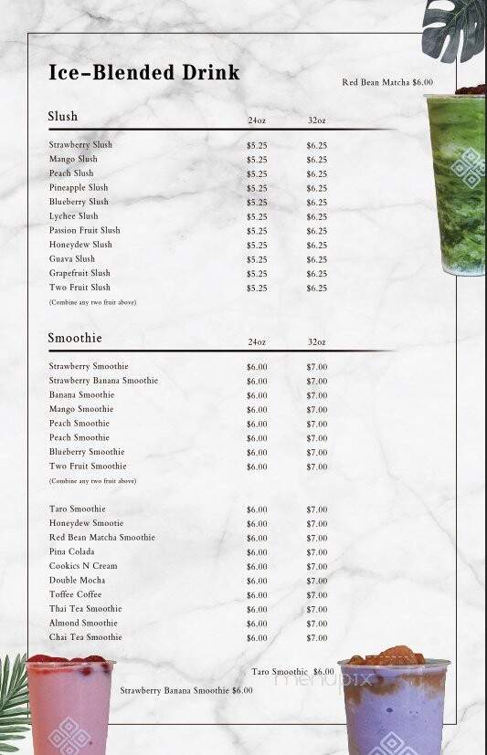 Prolece Tea - Pasadena, CA menu_pic