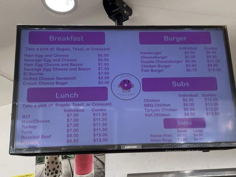 Pronto Donuts - Monterey Park, CA menu_pic