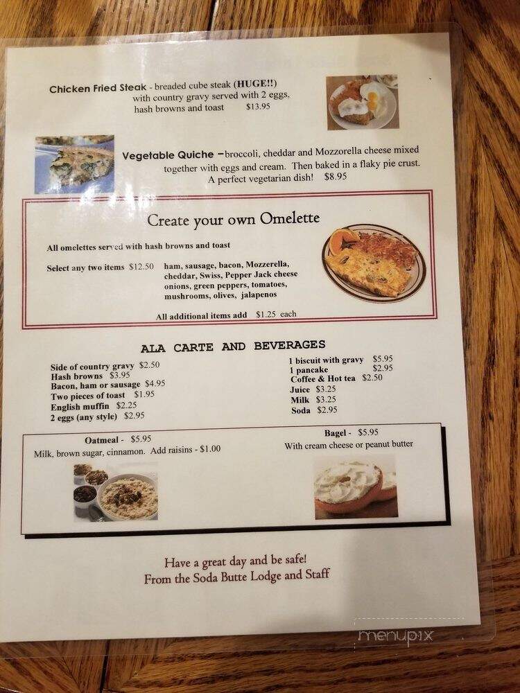 Prospector Restaurant - Cooke City, MT menu_pic