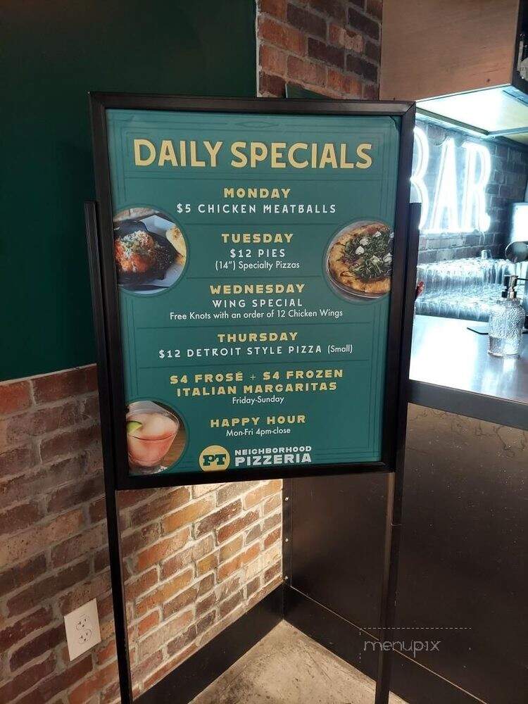 PT Neighborhood Pizzeria - Dallas, TX menu_pic