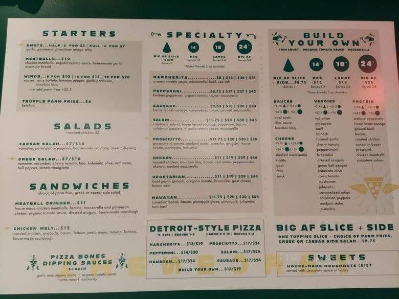 PT Neighborhood Pizzeria - Dallas, TX menu_pic