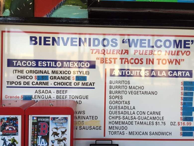Pueblo Nuevo - Burbank, CA menu_pic
