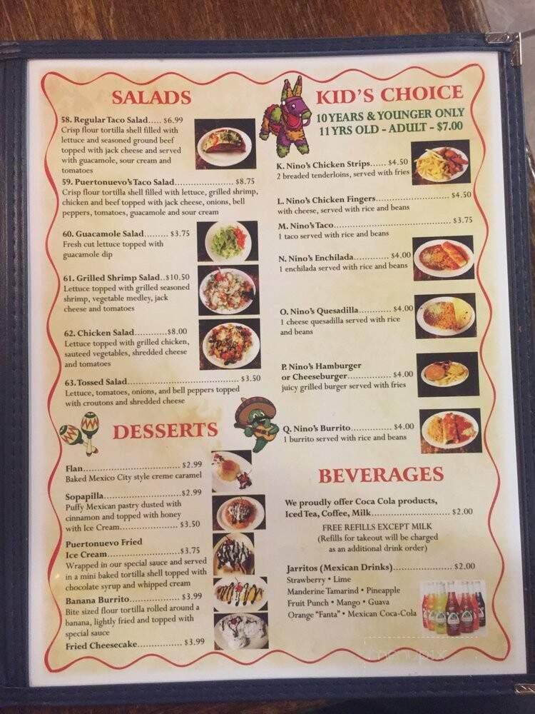 Pericos Mexican Restaurant - Purvis, MS menu_pic