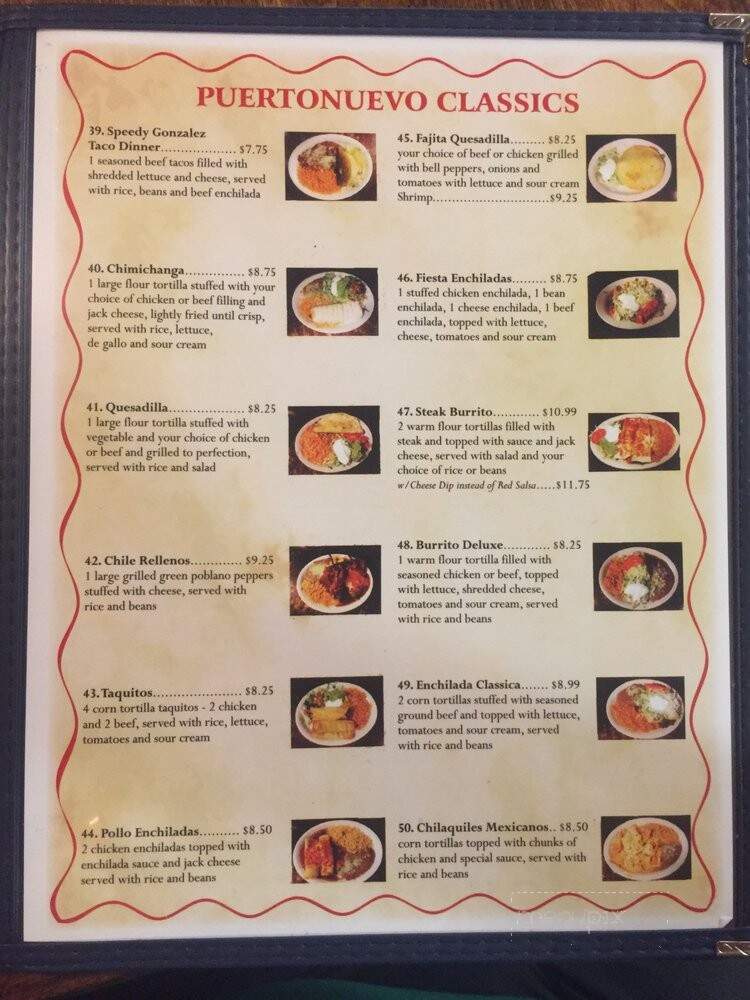 Pericos Mexican Restaurant - Purvis, MS menu_pic