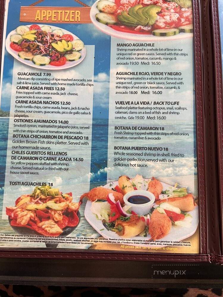 Puerto Nuevo Patio & Grill - El Centro, CA menu_pic