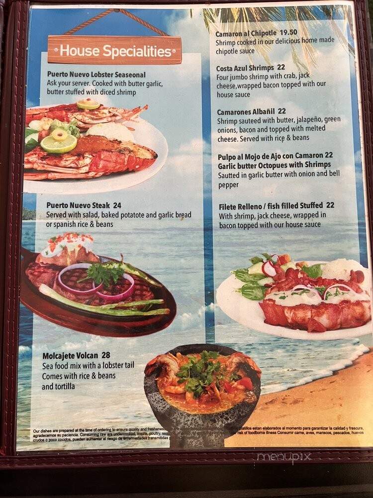 Puerto Nuevo Patio & Grill - El Centro, CA menu_pic