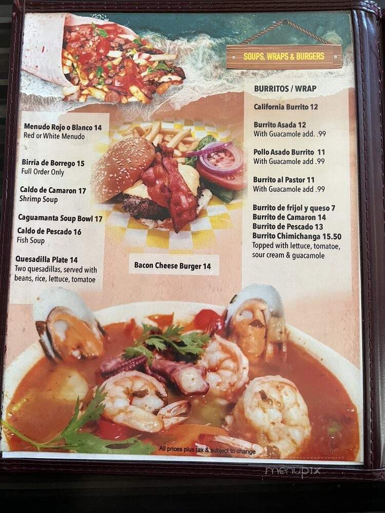 Puerto Nuevo Patio & Grill - El Centro, CA menu_pic