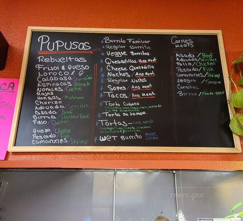 Pupuseria La Familiar - Sacramento, CA menu_pic