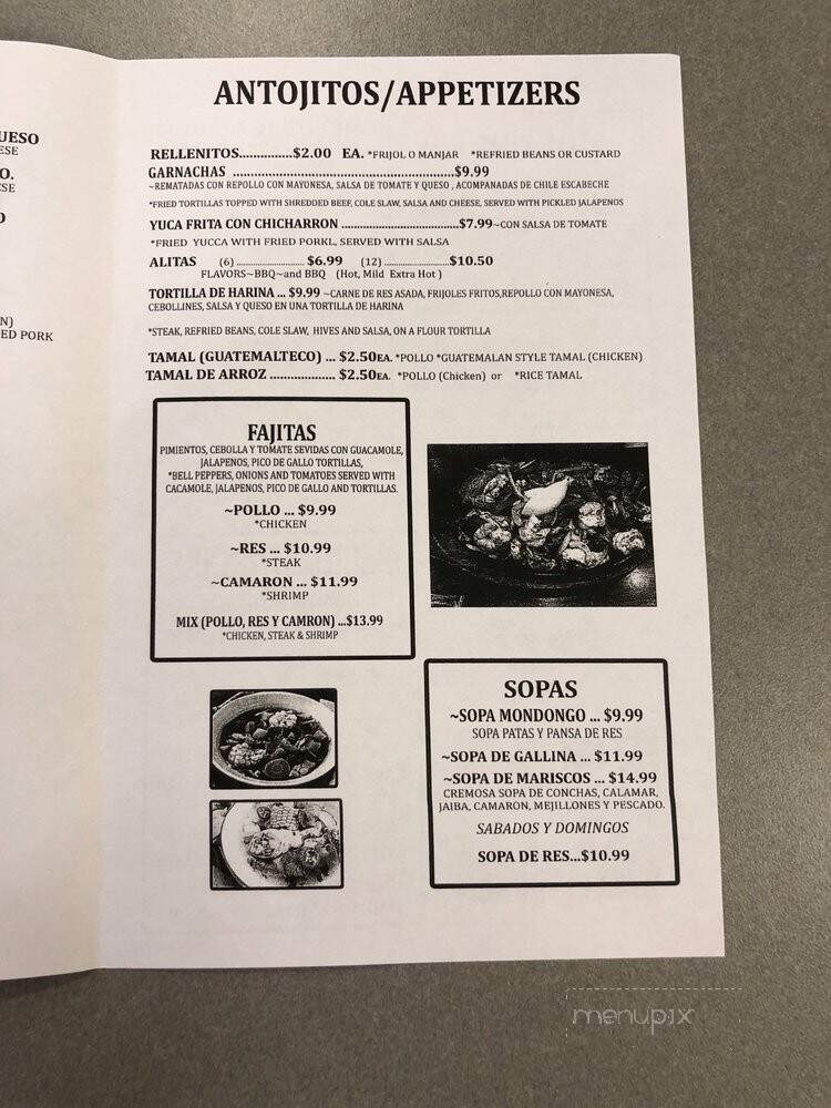 Pupuseria Marelyn - Chattanooga, TN menu_pic